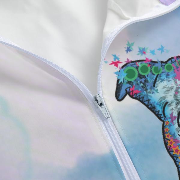 Leichte Regenjacke JayJay – Popart Hundemotiv, 100 % Polyester, Unisex, Staffordshire, AmStaff, Staff, Pitbull, Pit, SOKA, Listenhund